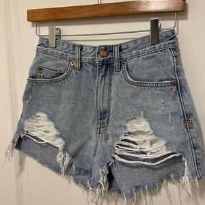 Ksubi Jean Shorts Size 24- Ripped/ Highwaisted